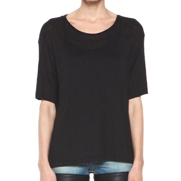 ACNE STUDIOS Wonder Linen Tee in Black - Size XS - Picture 1 of 6